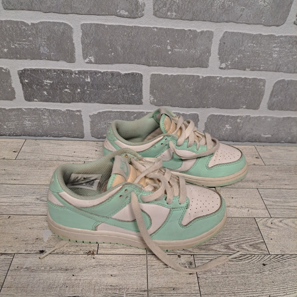 Nike Shoes Dunk Low Mint Foam Teal‎ White Sneakers Size 1Y